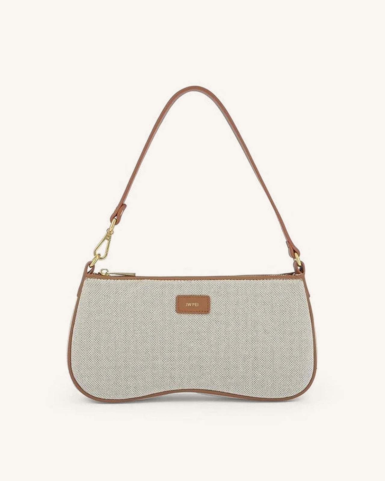 Eva Schultertasche - Beiges Leinen