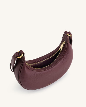 Carly Mittlere Schultertasche - Tiefes Karmesinrot