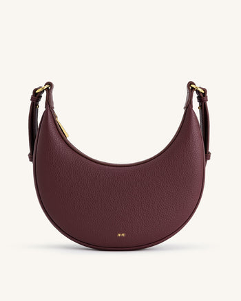 Carly Mittlere Schultertasche - Tiefes Karmesinrot