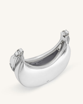 Carly Mittlere Schultertasche - Silber