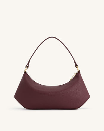 Lily Schultertasche - Tiefes Karmesinrot