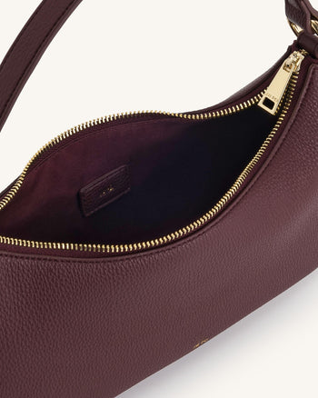 Lily Schultertasche - Tiefes Karmesinrot