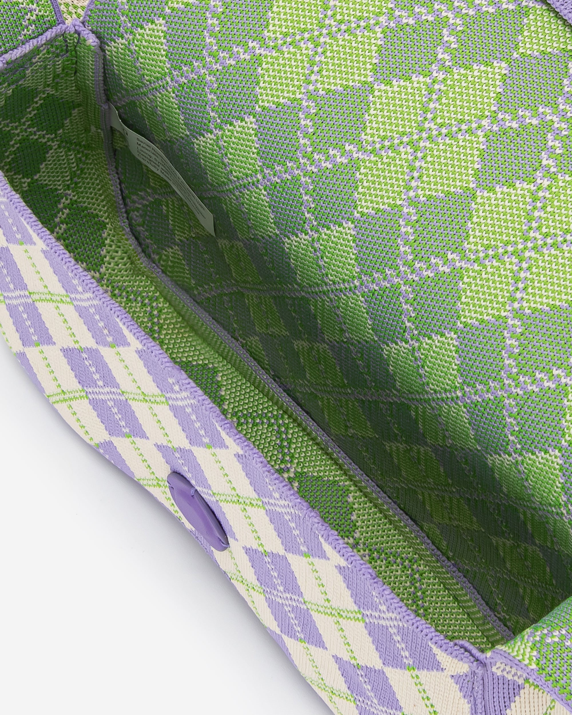 JW PEI Damen Becci gestrickte Umhängetasche - Lila & Elfenbein & Limone