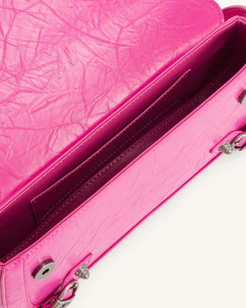 JW PEI Damen Sia Crushed Umhängetasche - Leuchtendes Pink