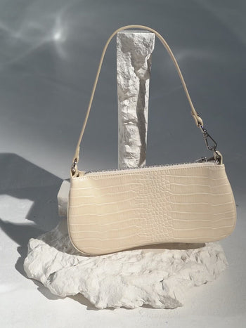 Eva Schultertasche - Beiges Leinen