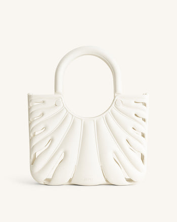 JW PEI Damen Faye Blatt Strandtasche - Weiß