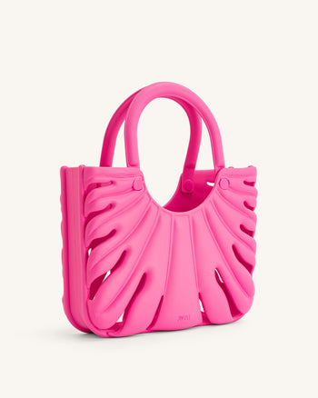 JW PEI Damen Faye Blatt Strandtasche - Leuchtendes Pink