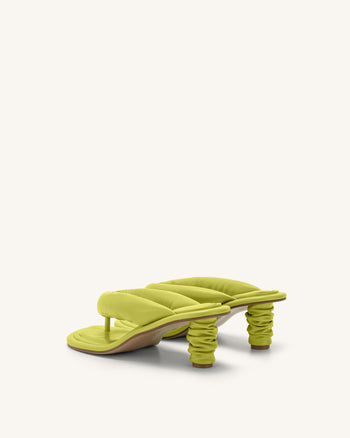Talia Puffed Sandale - Limonengrün