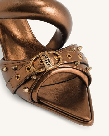 JW PEI Damen Sara Metallic Pantolette - Gold