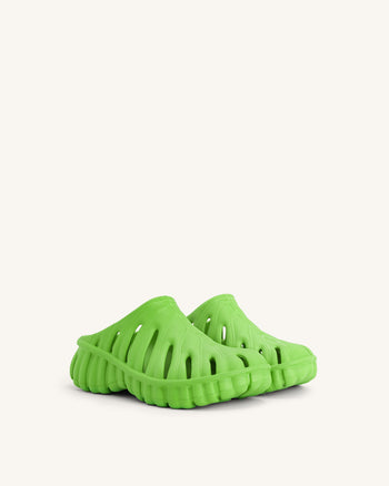 JW PEI Damen Tara Blatt Plattform Clog - Neon Grün