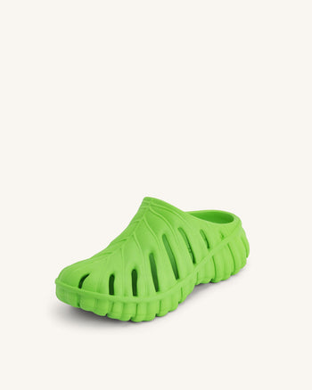 JW PEI Damen Tara Blatt Plattform Clog - Neon Grün