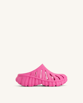 JW PEI Damen Tara Blatt Plattform Clog - Leuchtendes Pink