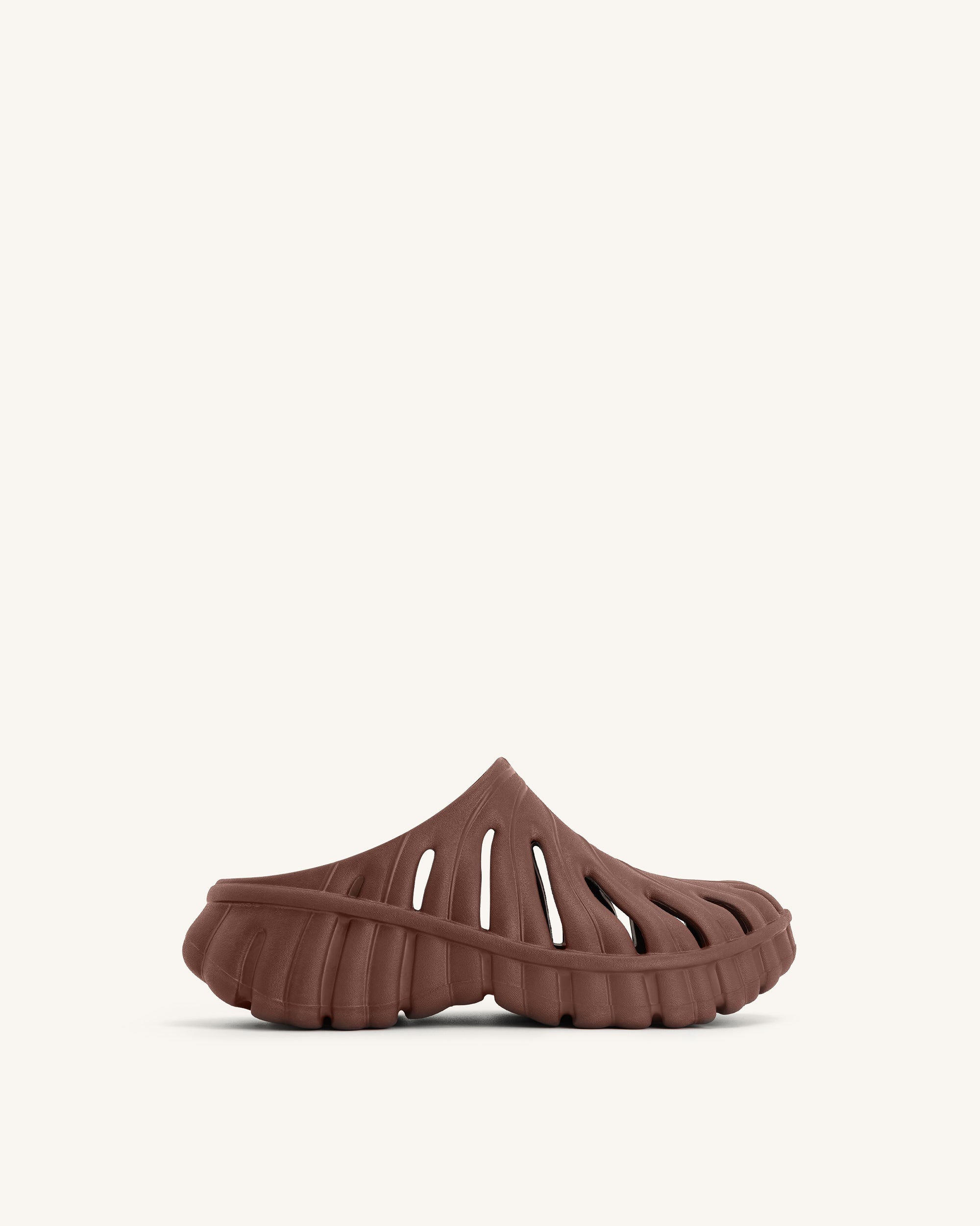 JW PEI Damen Tara Blatt Plattform Clog - Braun