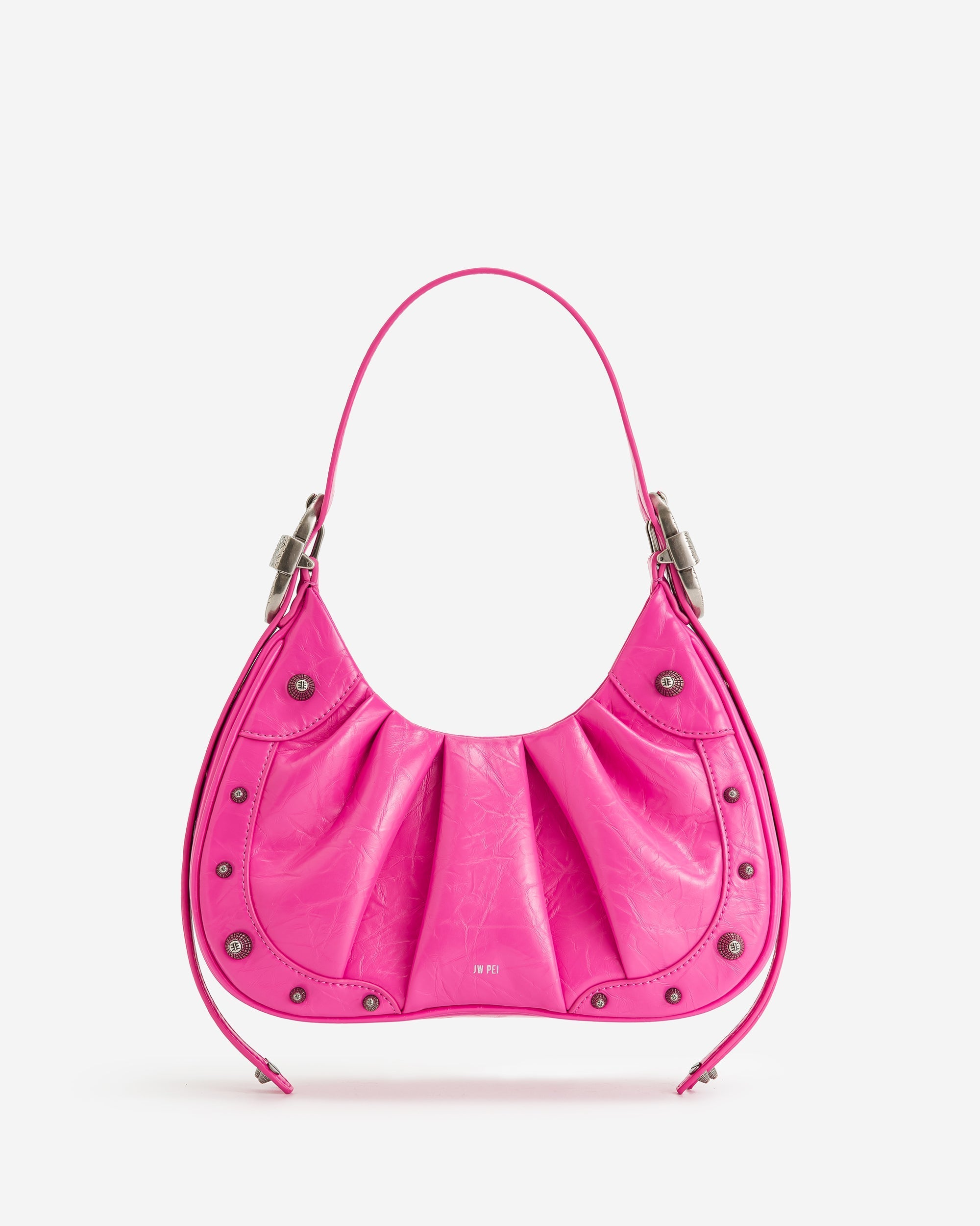 JW PEI Damen Gabbi Crushed geraffte Hobo Handtasche - Leuchtendes Pink