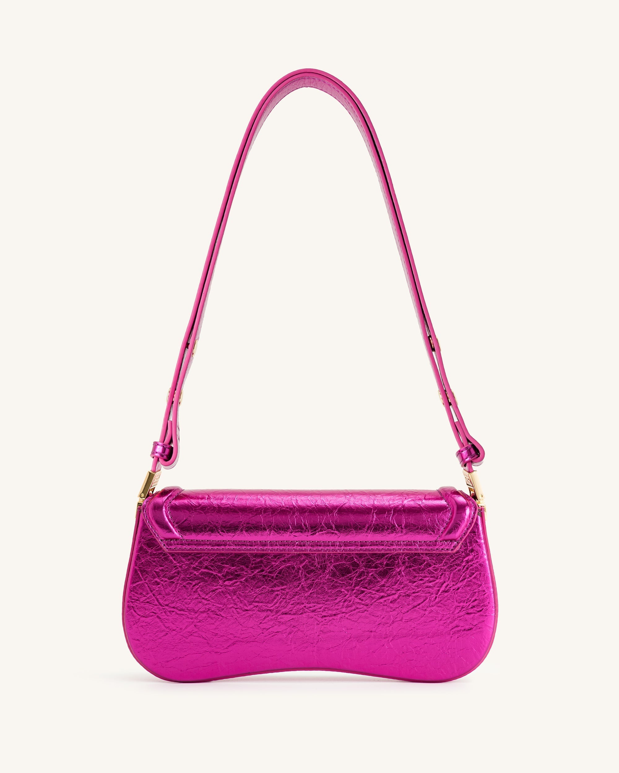 Joy Metallische Schultertasche - Rotviolett