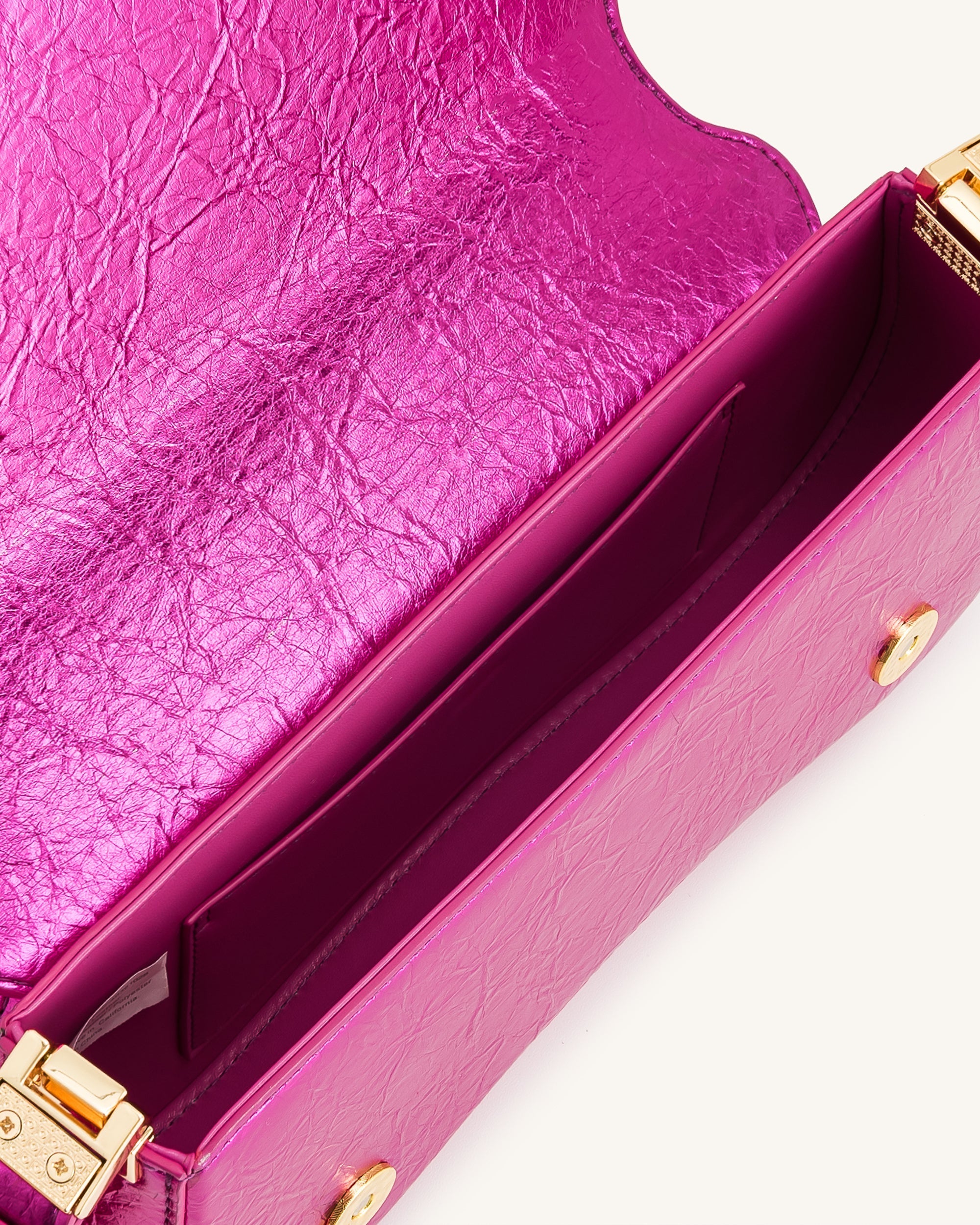 Joy Metallische Schultertasche - Rotviolett