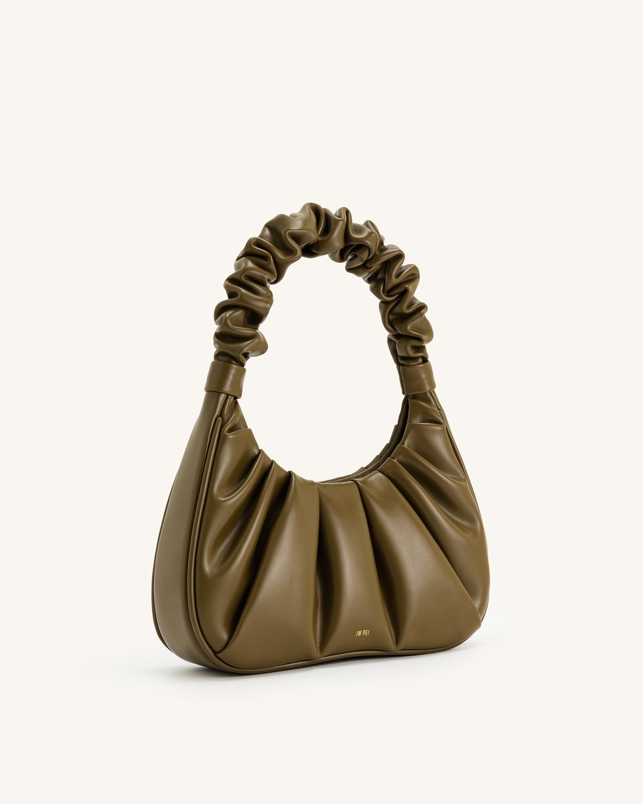 Gabbi Ruched Hobo-Handtasche - Dunkeloliv