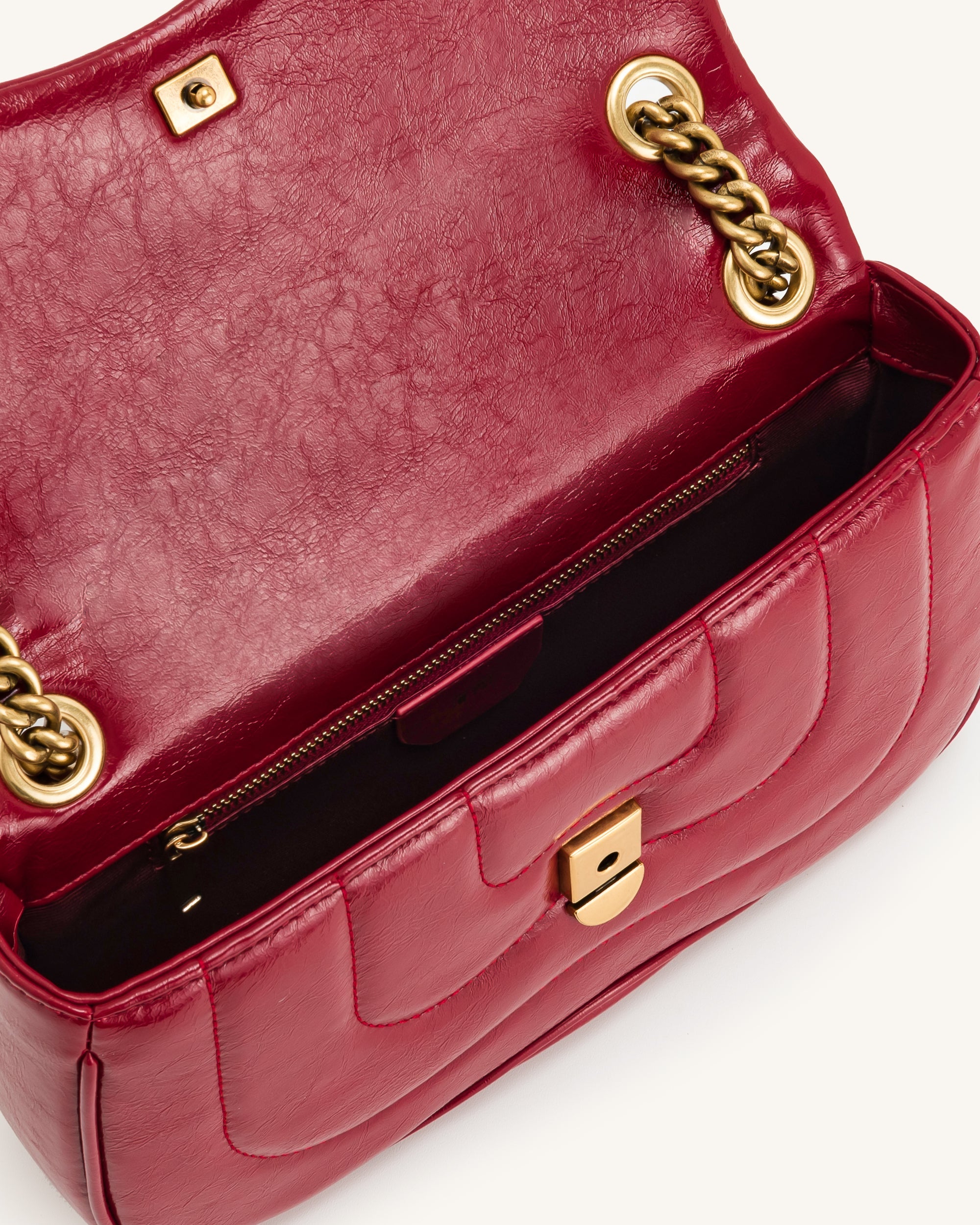 Tina Steppkette Crossbody - Bordeauxrot