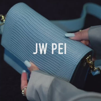 Mini-Klappentasche - Echsenprägung in Eisblau