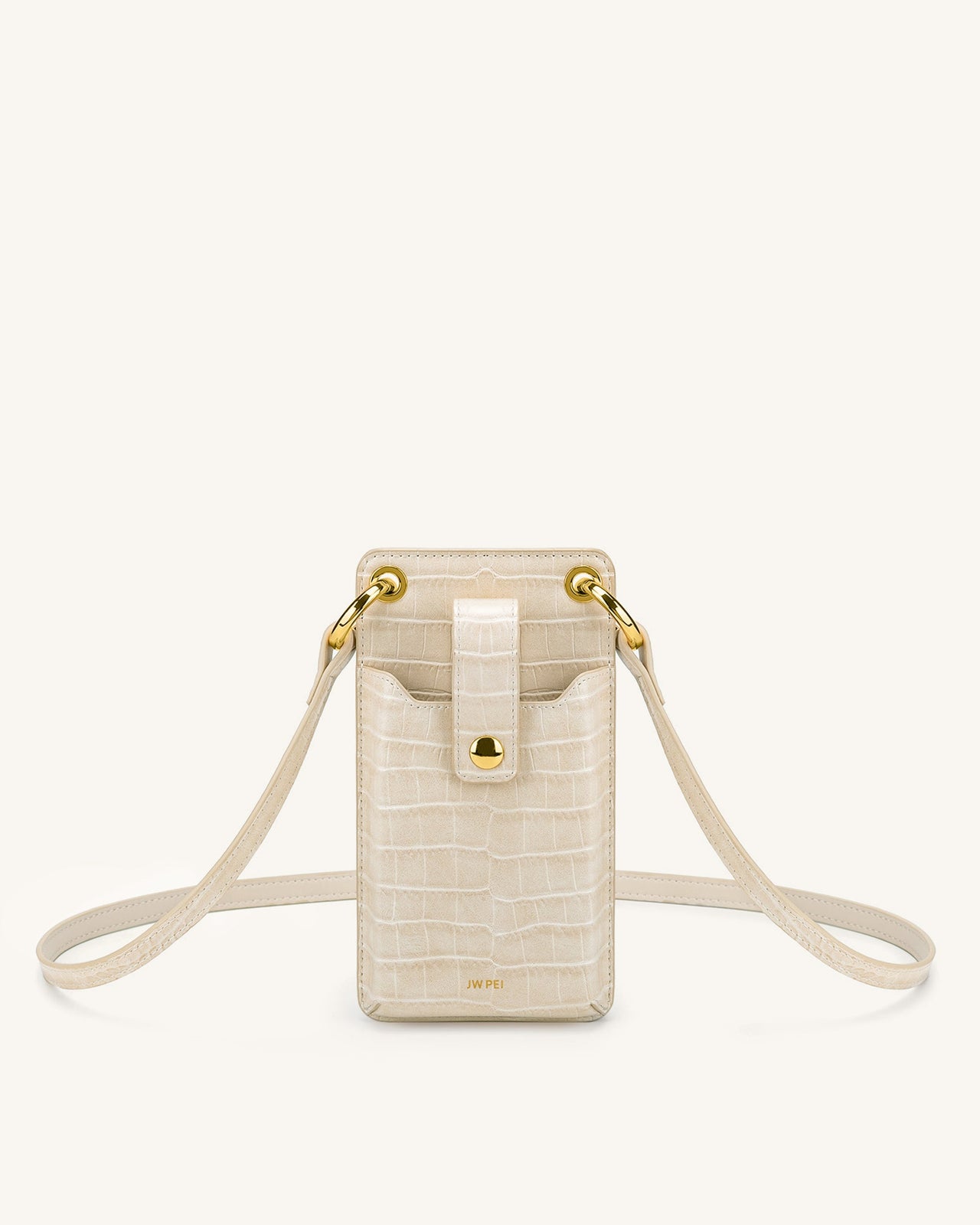 Quinn Smartphone-Tasche - Elfenbeinkrokodil